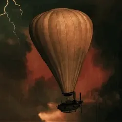 Steampunk Balloon in a Storm #2