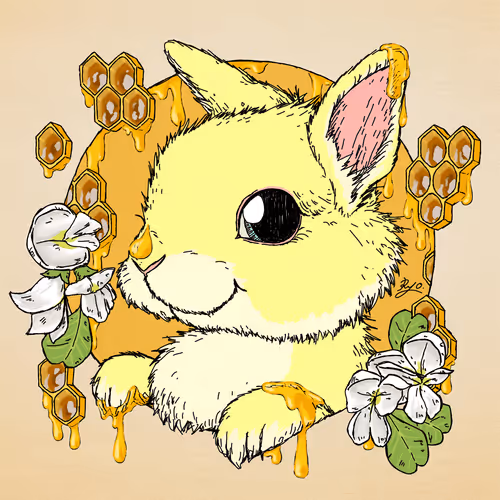 『Crypto lucky bunny』 No.19 Honey