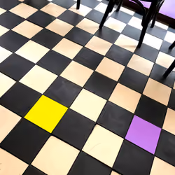 Little Coffeehouse  Colors Series #56   Purple vs Yellow 