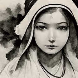 Crypto Sumie (India-ink drawing) #020