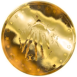 Abstract Gold Coin #71