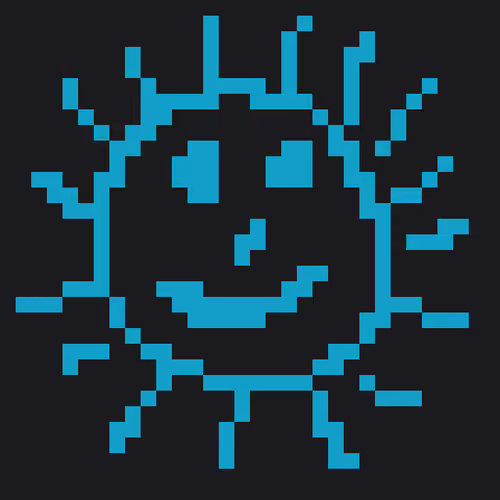 Dark and blue sun