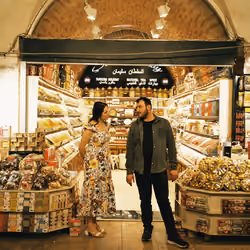 A couple at the Grand Bazaar
