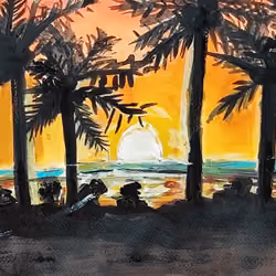 Vacation sunset 