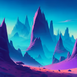 Landscape Of Alien Mountains #3