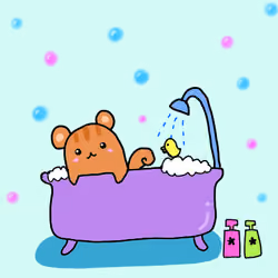 お風呂のリスちゃん