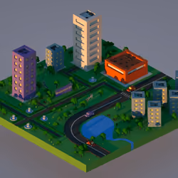 Low poly city