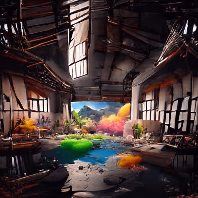 Splashing colors 