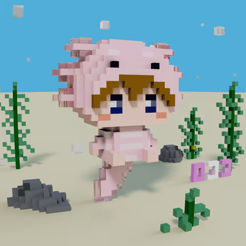 Voxel Animal Costume #033 Axolotl
