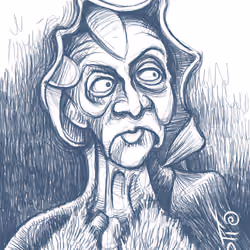After 'Portrait of an Old Woman with a Green Scarf' by Christian Seybold