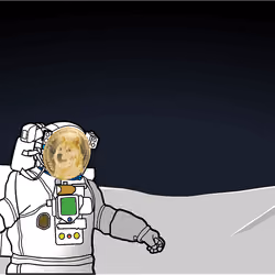 Doge on the moon