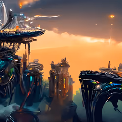 Dawn in a Sky City