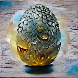 Unnaturally Dark Scaly Egg