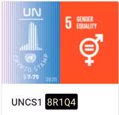 Crypto stamp United nations Gender equality activated