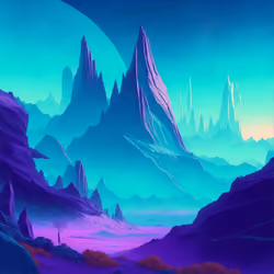 Landscape Of Alien Mountains #5