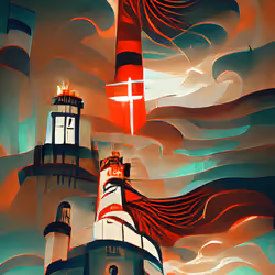Art Deco Homescreen: Lighhouses