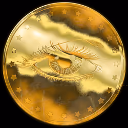 Abstract Gold Coin #90