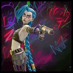 JINX (Powder) BOOM #1 - Custom 3D Digital Artwork ARCANE Netflix Series 1 of 1