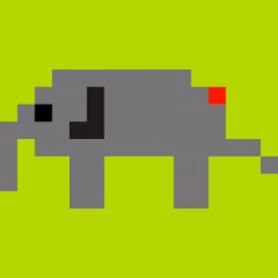 Elephant with a bird