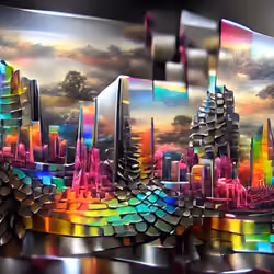 The City of Fractals, Rainbows and Metal