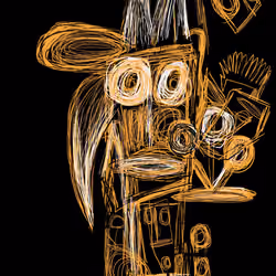 Abstract aztec tribe figure (6)