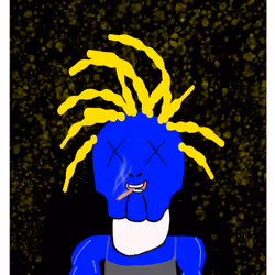 gang with blue skin