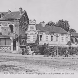 Meudon Bellevue, Les Postes et Télégraphes et le Restaurant du Bon-Coin, 1906
