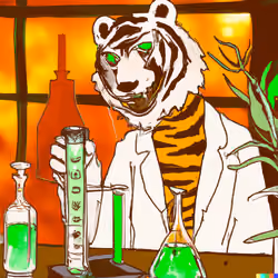 Laboratory Tiger Mr white colar