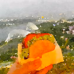 Red Dot Painting Art #15