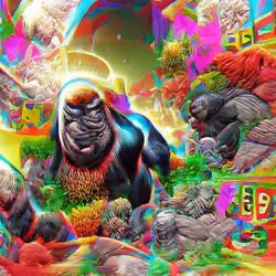 Gorilla 3D Weed Psychadelic Realm