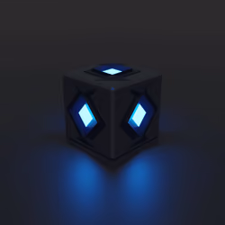 Glowing Block #Blue