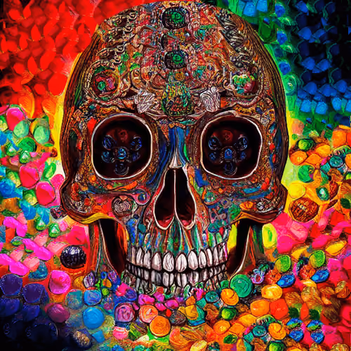Skull Mosaic #167