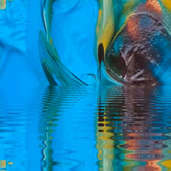 Reflection - Acrylic fluid abstraction #17