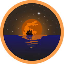 "Red Moon" - Porthole Landscape