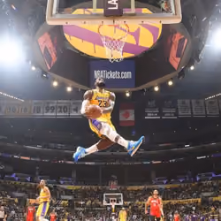  The iconic imagery of LeBron James dunk