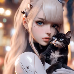 Whitesuit NekoMiMi Girl #008