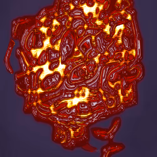 Red Fish and Purplish Blue Watter or DIGITAL N°15 - DIGITAL(e) Series 