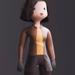 3d art model cute girl nft today