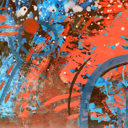 Spheres orange/blue