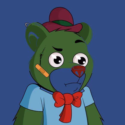 Surprised bandit bear