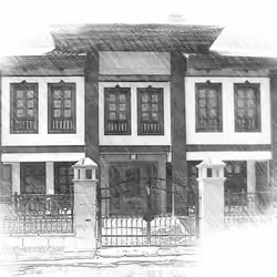Traditional Turkish Architecture is a pencil work.