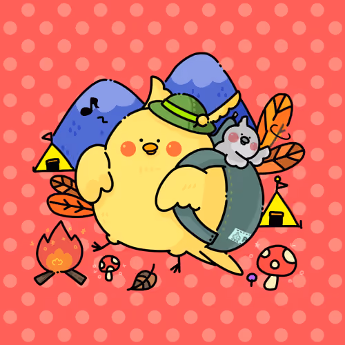 #042 Cockatiel going camping.