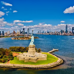 NYC Skyline Statue of Liberty ORIGINAL 1 OF 1 