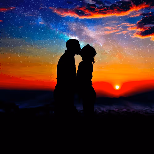 lovers at sunset QUATTRO BIANCHI