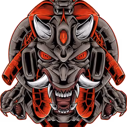 Devil Snake Robotic Illustration