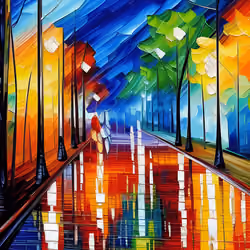 Rainy city night