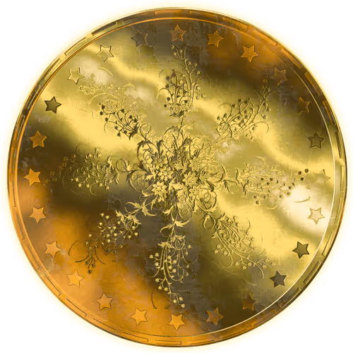 Abstract Gold Coin #39