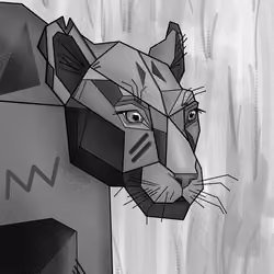 Lioness #7 Grey