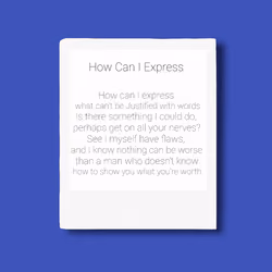 How Can I Express #04