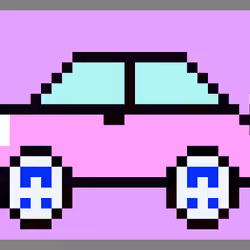 8bits Pink Sport Car #1
